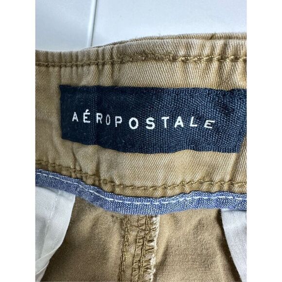 Aeropostale Mens Shorts Lot of 2 Size 30 Brown Bermuda Flat Front Chino - Picture 4 of 13